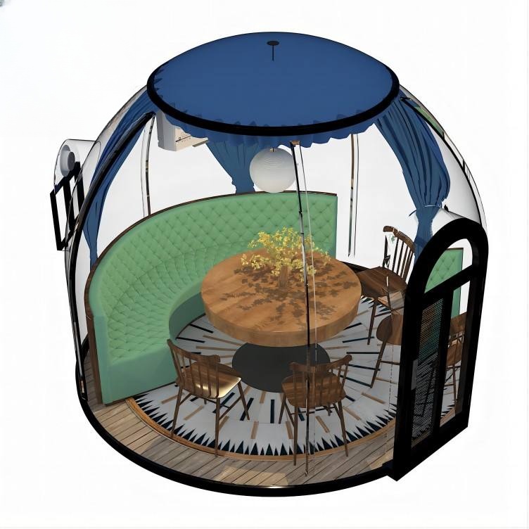 Moonseek 3.25m Diameter Romantic Transparent Polycarbonate Green Houses Waterproof