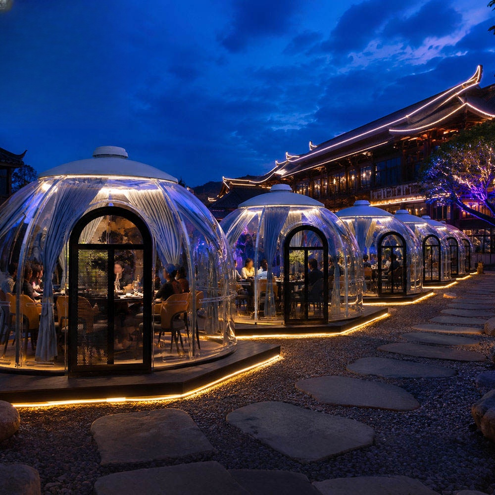 Moonseek Commercial Clear Dome House PC Bubble House Polycarbonate