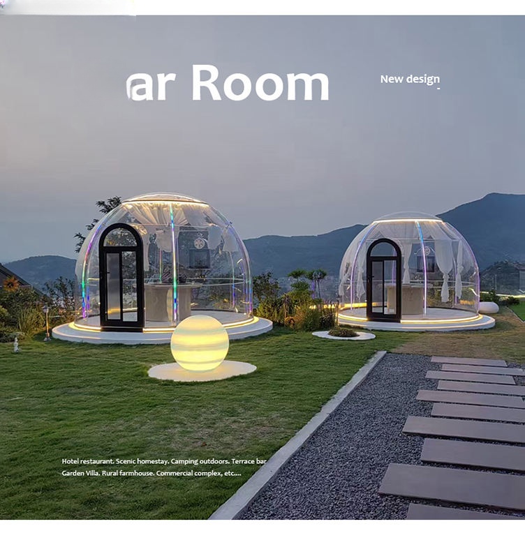 Moonseek Customized Diameter Transparent PC Dome Room Eco-Friendly Durable