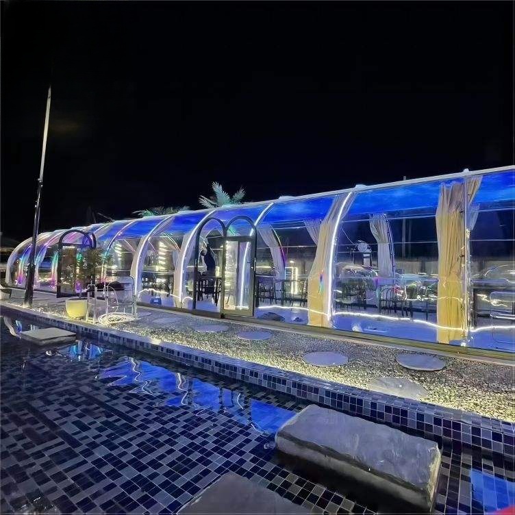 Moonseek High ROI Polycarbonate Sky Dome House Transparent Prefab