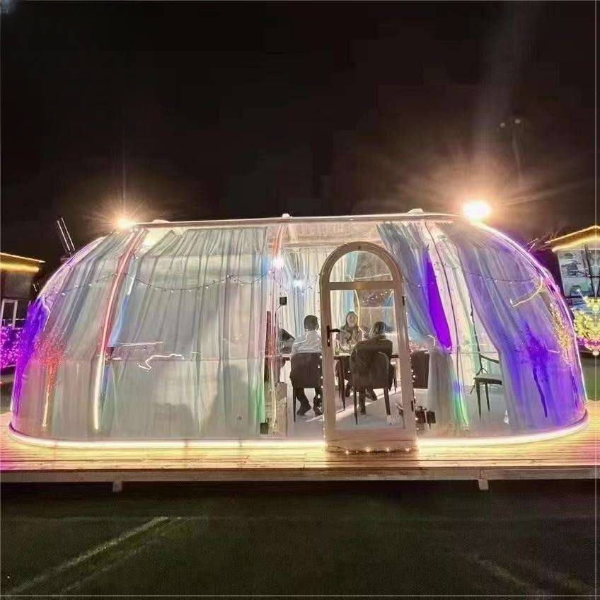 Moonseek Modern Ellipsed Shape Transparent PC Dome Outdoor Geodesic