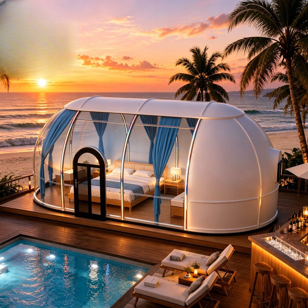 Moonseek PC Geodesic Dome House Transparent Polycarbonate Plastic Bubble
