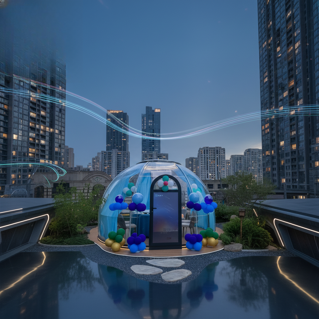Moonseek PC Material Dome-shaped Transparent Room with 360 View
