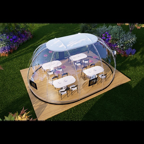Moonseek PC Polycarbonate Aluminum Frame Green Dome House for