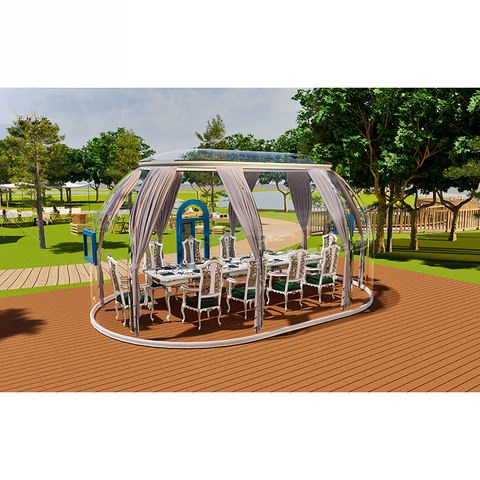 Moonseek Resorts Villas Green Houses 360 Degree Transparency Prefab