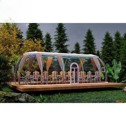 Moonseek Restaurant Capsule Tent Clear PC Dome Tent Geodesic
