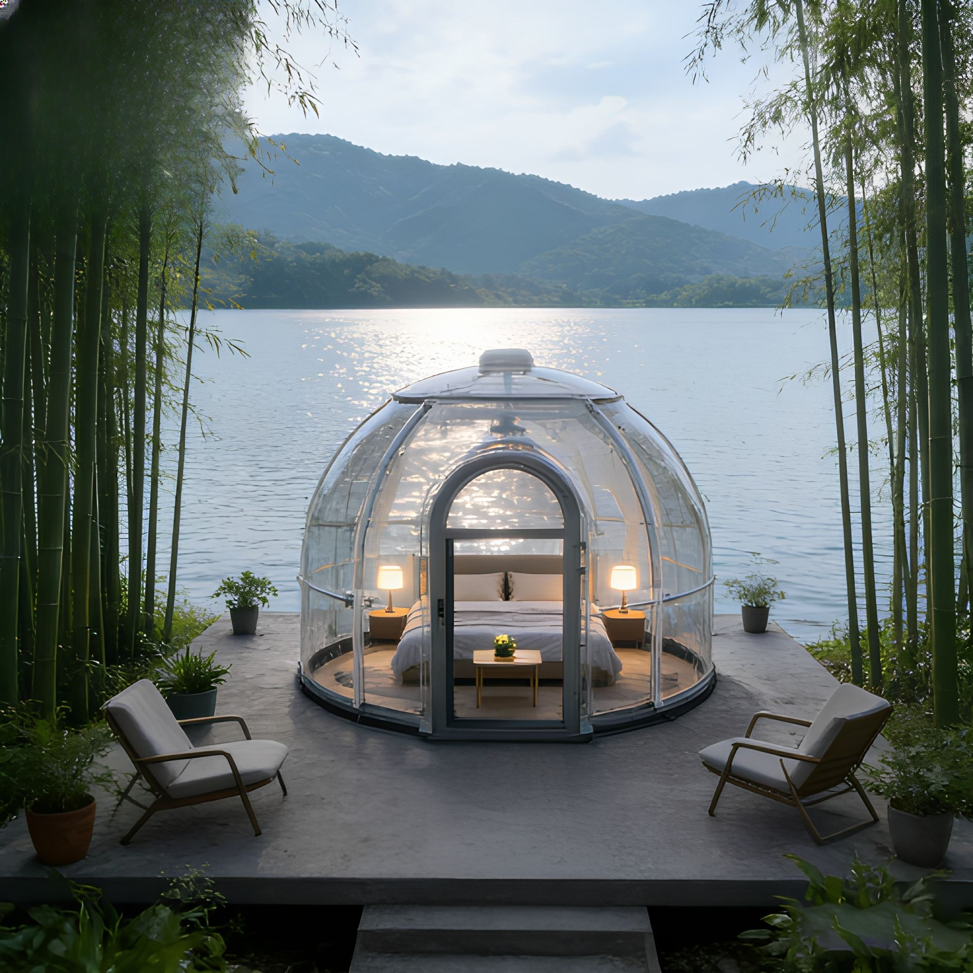 Moonseek Waterproof and UV-resistant Full House Prefabricated Glamping Dome